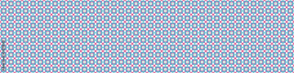 Fototapeta premium Abstract Cross Pattern Dots Logo generative computational art illustration