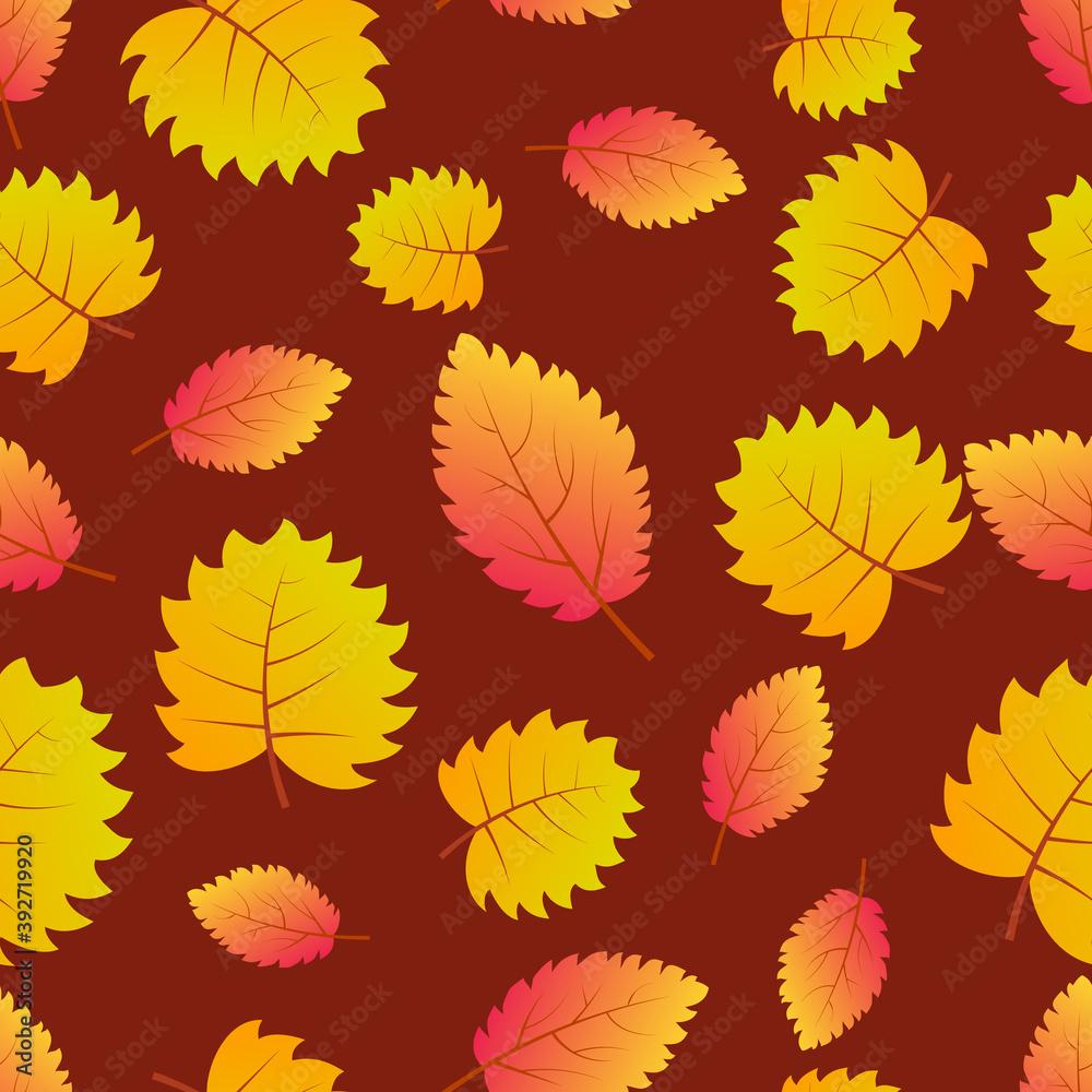 Autumn seamless background with colorful leaves Autumn seamless background with colorful leaves