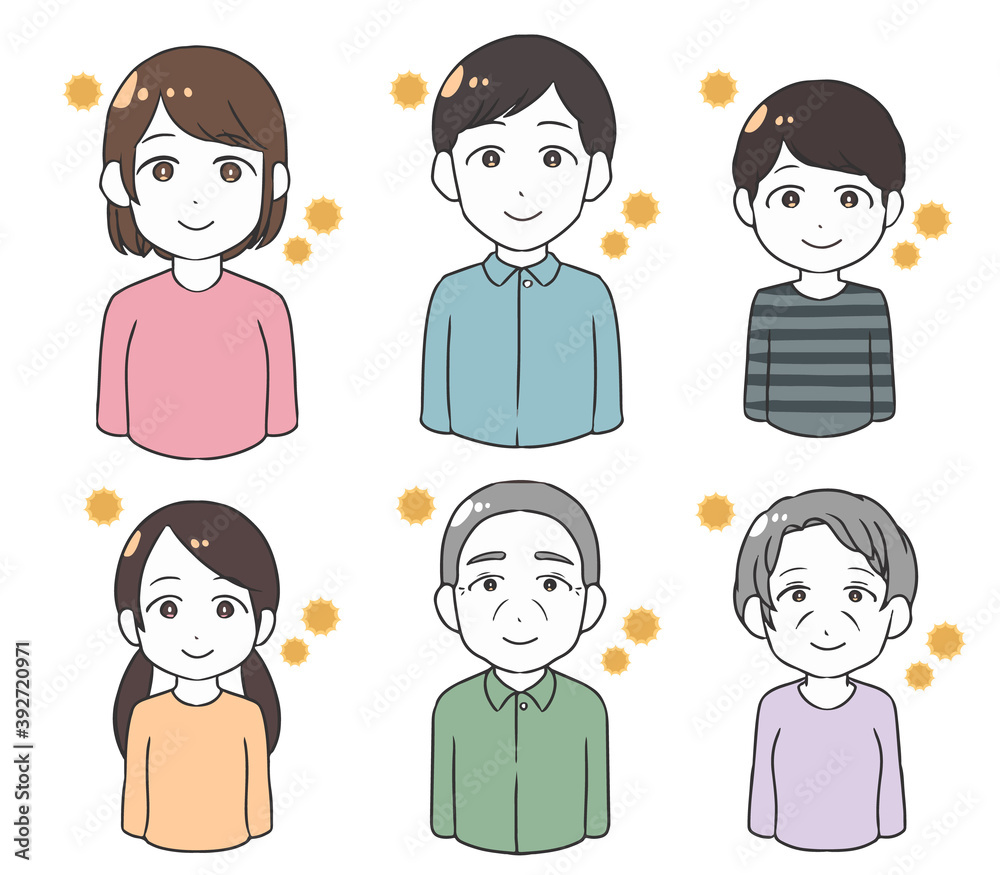 花粉症の季節　家族