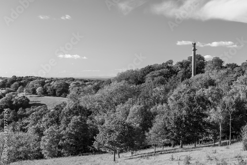 Landscape photo of the Admiral Hood Monument on the Polden Way footpath in Compton Dundon in Somerset photo