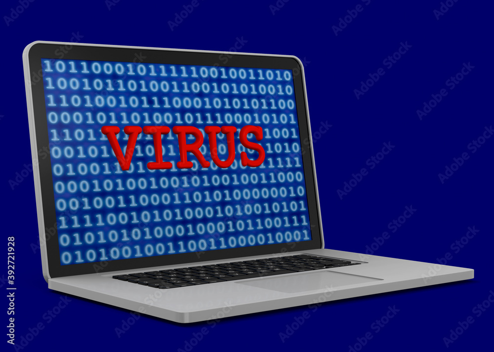Virus inside the computer - 3D Virus inside the computer - 3D