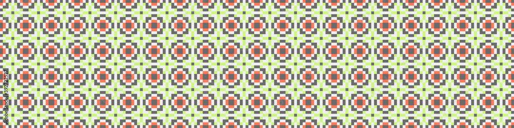 Fototapeta premium Abstract Cross Pattern Dots Logo generative computational art illustration