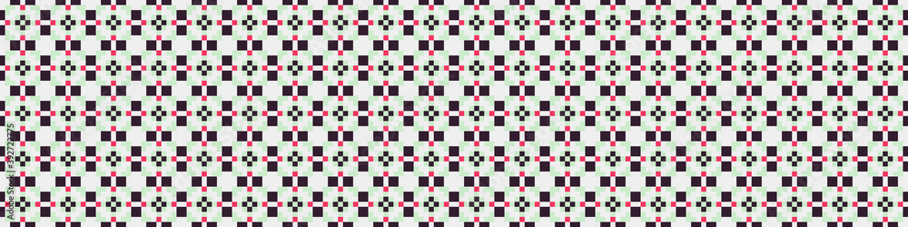 Fototapeta premium Abstract Cross Pattern Dots Logo generative computational art illustration