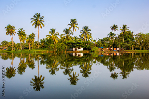 The beautiful backwaters of Kerala, India