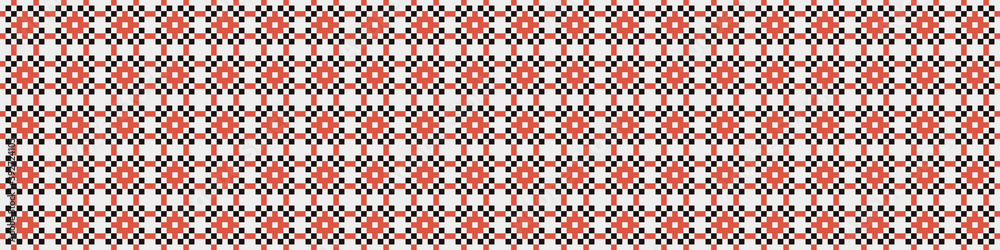 Fototapeta premium Abstract Cross Pattern Dots Logo generative computational art illustration