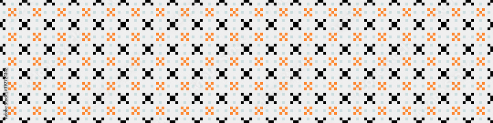 Fototapeta premium Abstract Cross Pattern Dots Logo generative computational art illustration