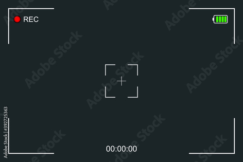 rec icon vetor with camera information 