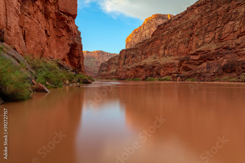 Colorado River And Cliff Walls In Grand Canyon National Park