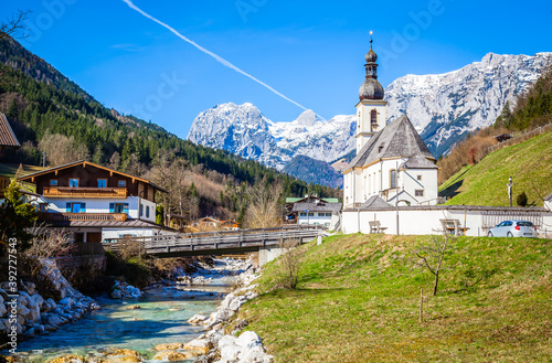 Church of Ramsau, a small village near Berchtesgaden in Bavaria, Germany