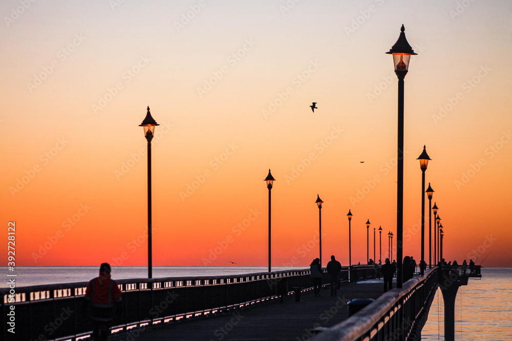 pier at dawn
