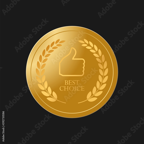 Gold laurel wreath or laureate wreath as award