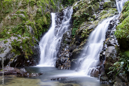 waterfall in the mountains