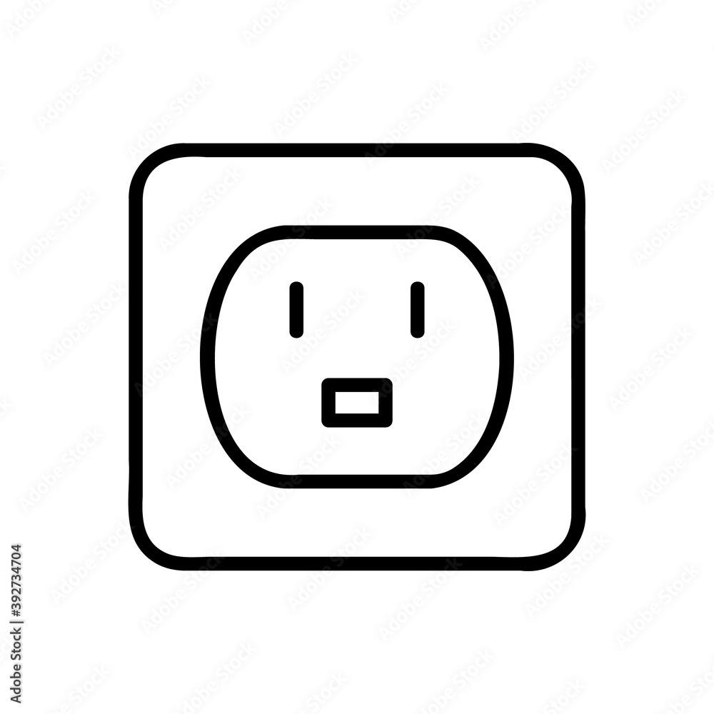 Electric extension cords icon. Simple illustration of electric extension cords vector icon for web design isolated on white background Electric extension cords icon. Simple illustration of electric extension cords vector icon for web design isolated on white background