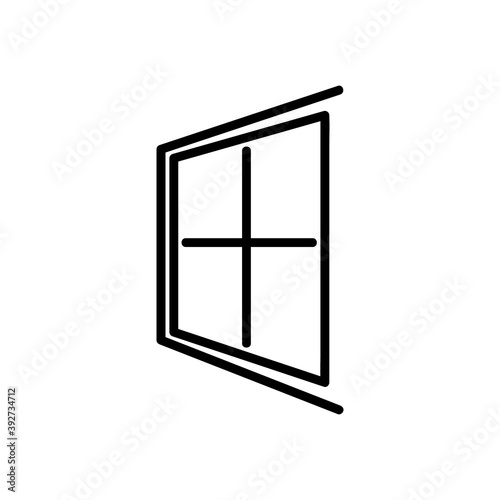 window icon isolated on white background from furniture collection. window icon trendy and modern window symbol for logo, web, app, UI. window icon simple sign. icon flat illustration.