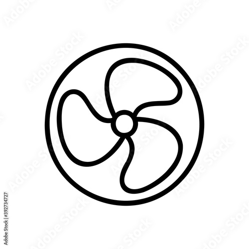 fan icon isolated on white background. fan icon trendy and modern fan symbol for logo, web, app, UI. fan icon simple sign. icon flat illustration for graphic and web design.