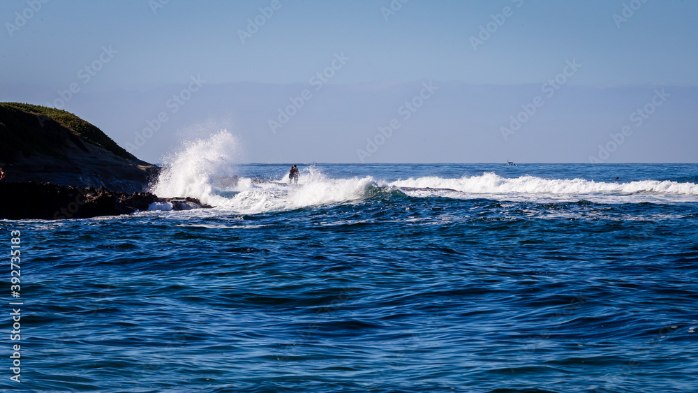 King tides at the La Jolla Cove, San Diego, CA