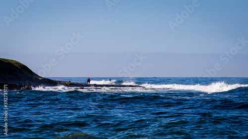 King tides at the La Jolla Cove  San Diego  CA