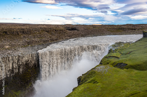 Dettifoss waterfall in Jokulsa a Fjollum river in the highlands of north Iceland