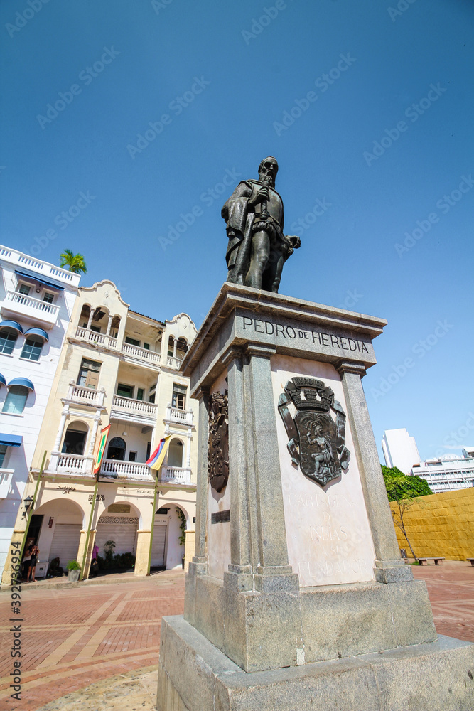 Pedro de Heredia Statue in Cartagena Colombia