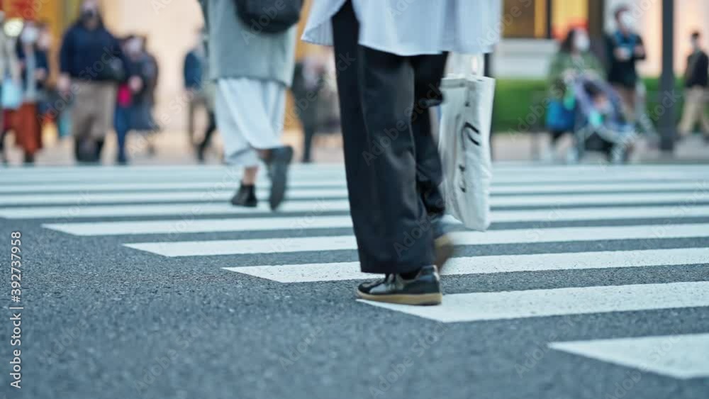 歩く人々・横断歩道 歩く人々・横断歩道