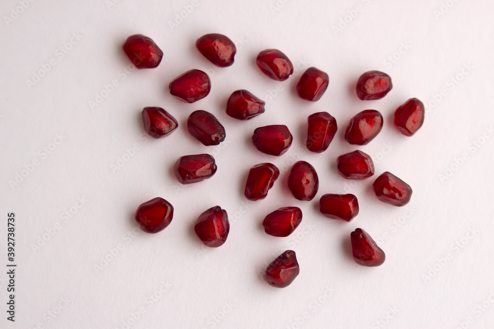 red pomegranate seeds - fresh isolated
