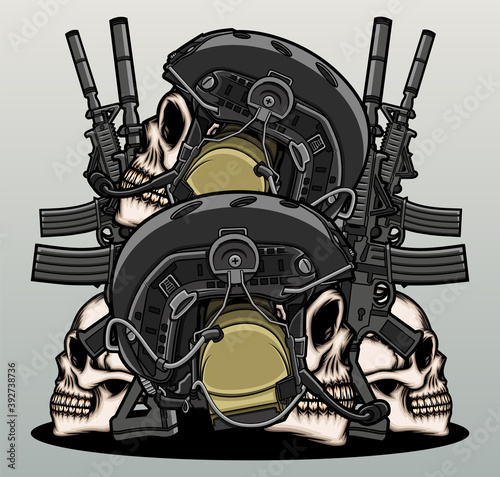 War warrior skull head