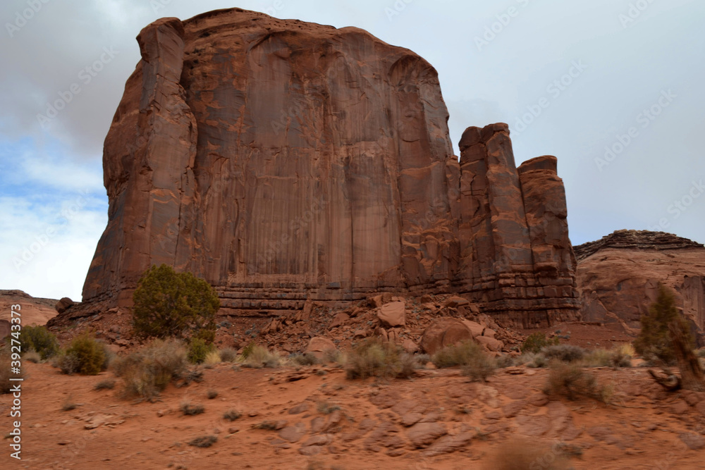 The big walls at Monument Valley, Utah