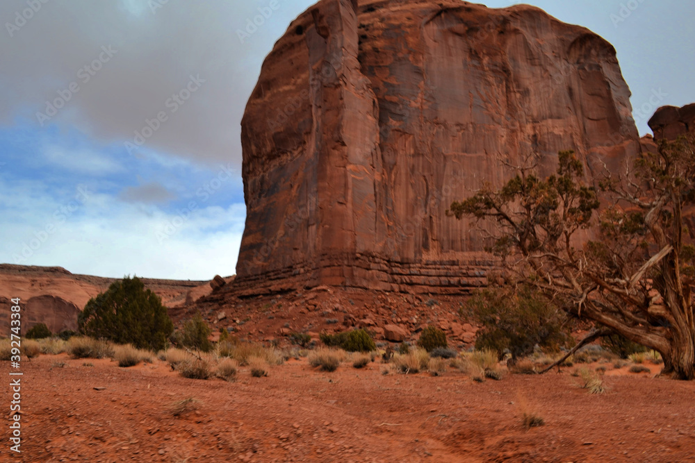 Monumental wall at Monument Valley, Utah
