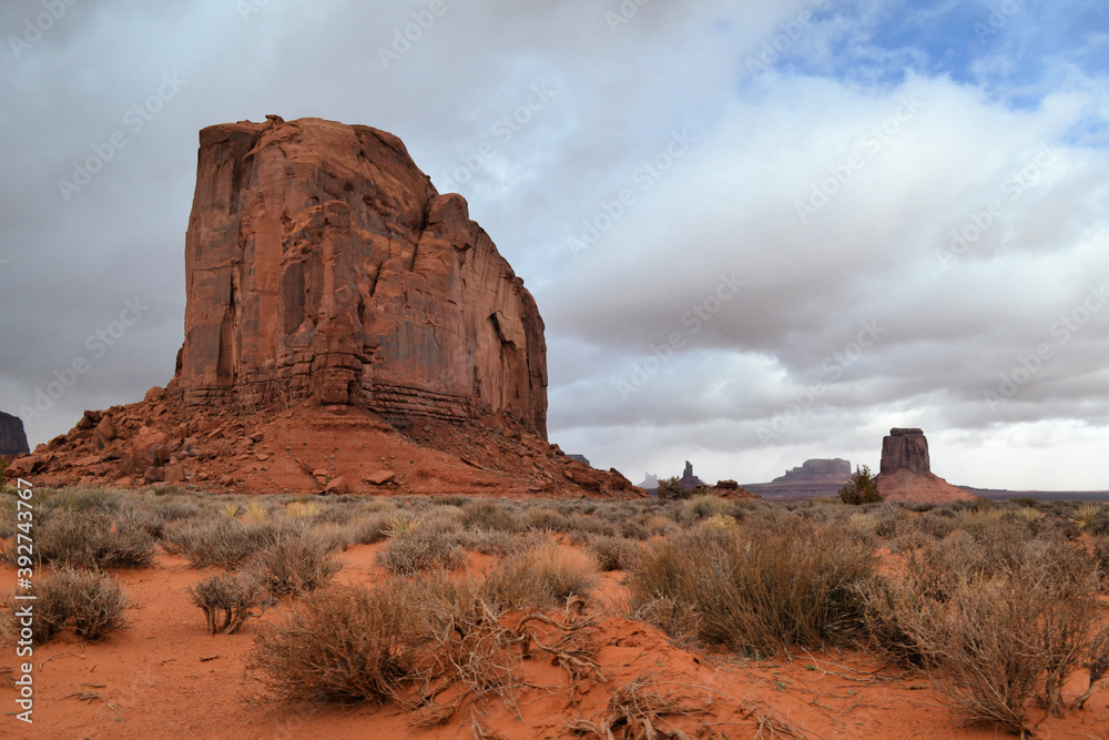 Monumental rock at Monument Valley, Utah
