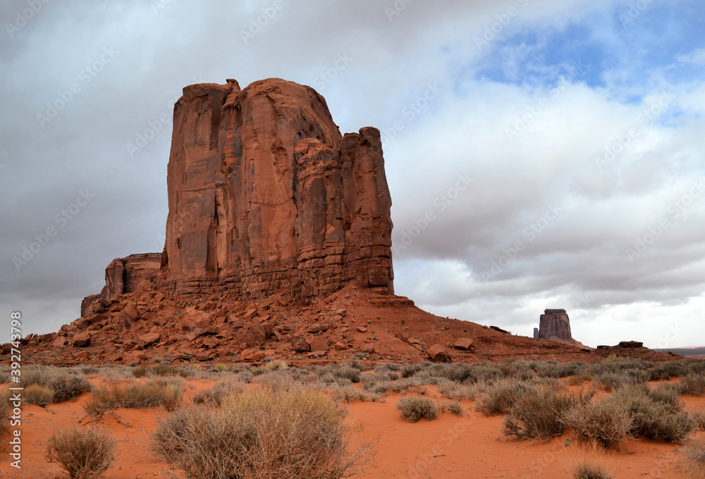 A giant rock in Monument Valley, Utah