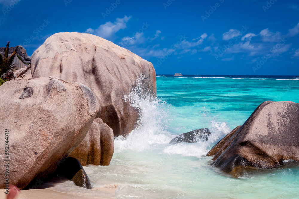 Fototapeta premium Amazing island of Seychelles in tropical paradise
