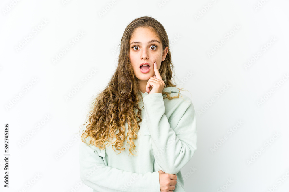 Young caucasian woman having some great idea, concept of creativity. Young caucasian woman having some great idea, concept of creativity.