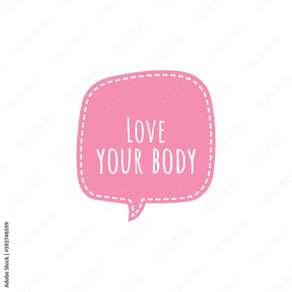 Illustration about love your body, body care, self care, self love. Lettering, Quote Sign for Beauty Products Packaging/Print Design. Illustration about love your body, body care, self care, self love. Lettering, Quote Sign for Beauty Products Packaging/Print Design.