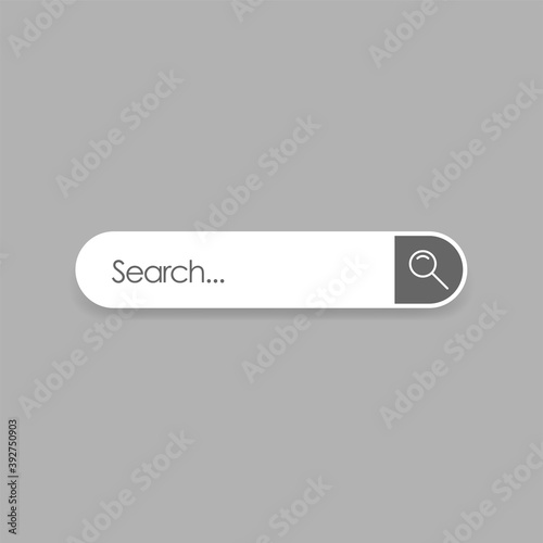www search bar icon isolated on gray background. www search bar icon for web site template, app, ui and logo.