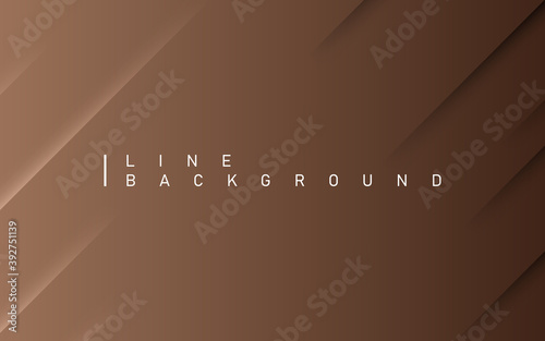 Golden brown luxury background. Premium diagonal line abstract colorful background with dynamic shadow.