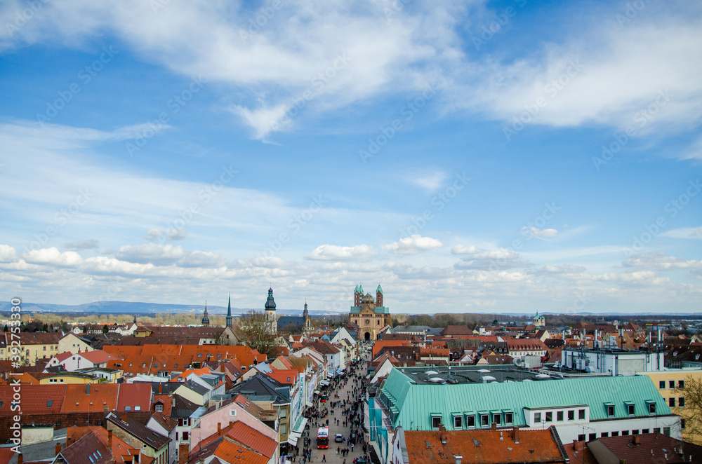 Obraz premium Speyer aus der Luft Altpörtel Pfalz Speyrer