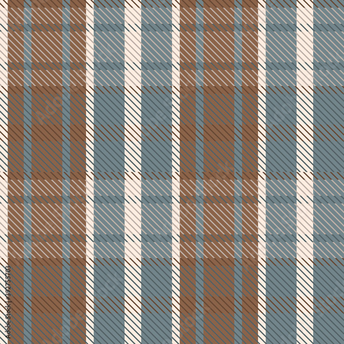 Cute gender neutral tartan vector seamless pattern. Checkered scottish flannel print for celtic home decor. For highland tweed trendy graphic design. Tiled rustic houndstooth grid. 