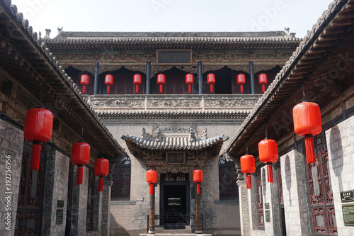 Traditional Chinese architecture courtyard door decoration.