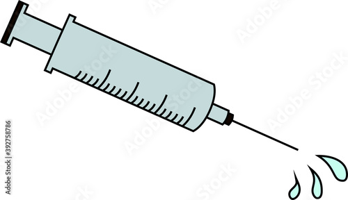 Cute medical syringe to infuse