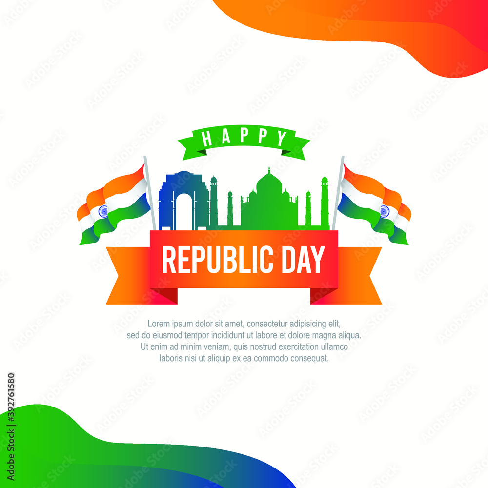 Fototapeta premium Happy India Independence day and Republic Day Celebrations.