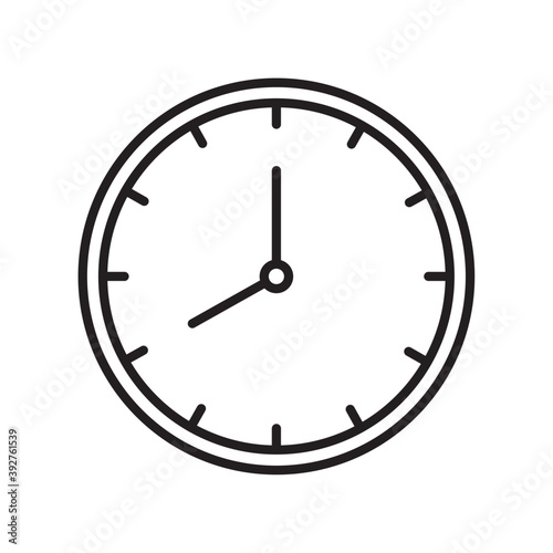 time watch clock line style icon