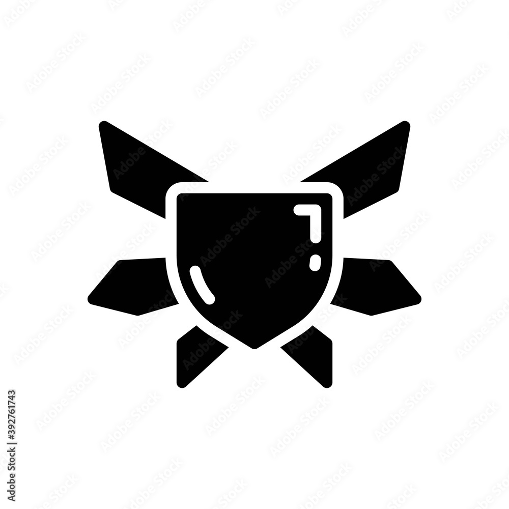 medal icon in glyph style isolated on white background. EPS 10 medal icon in glyph style isolated on white background. EPS 10