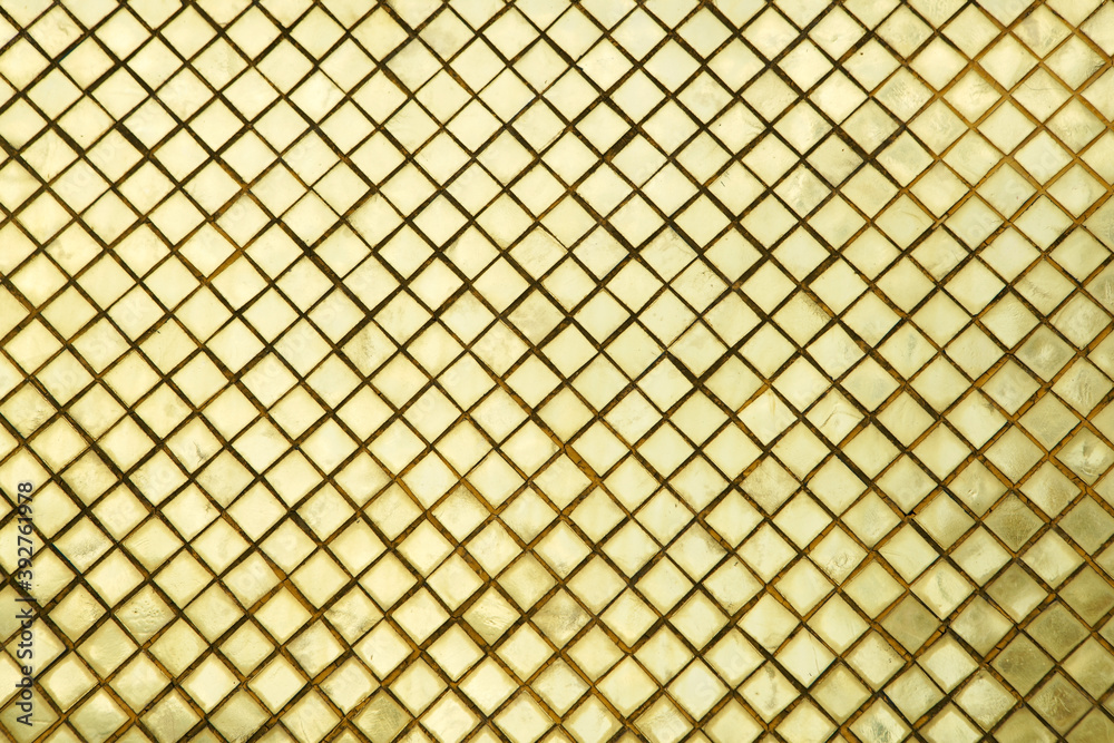 Naklejka premium Gold tiles reflection background
