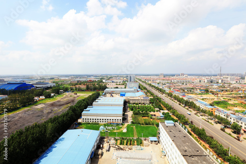 Urban architectural scenery, LUANNAN COUNTY, Hebei Province, China © YuanGeng