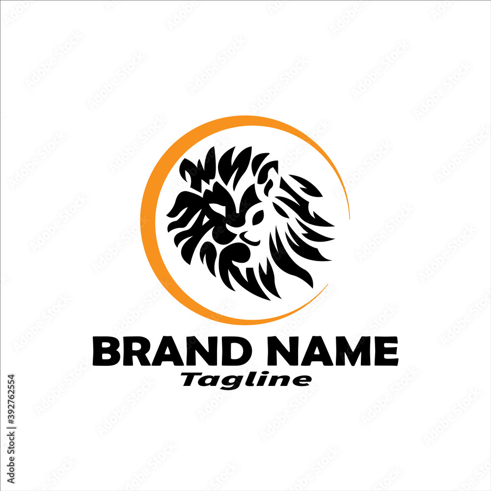 Lions Logo Design Concept. King Lions Logo Design Template Vector. Icon Symbol