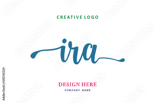 IRA lettering logo is simple, easy to understand and authoritative