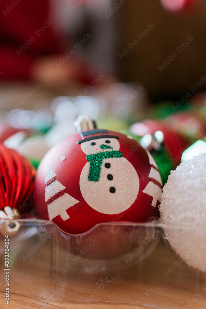 Close up of Christmas ball decoration