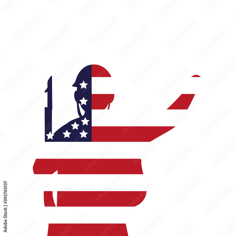 soldier with rifle and usa flag silhouette soldier with rifle and usa flag silhouette