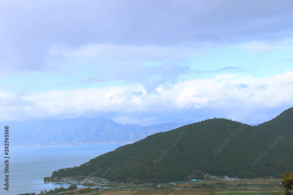 八幡山からの近江の風景