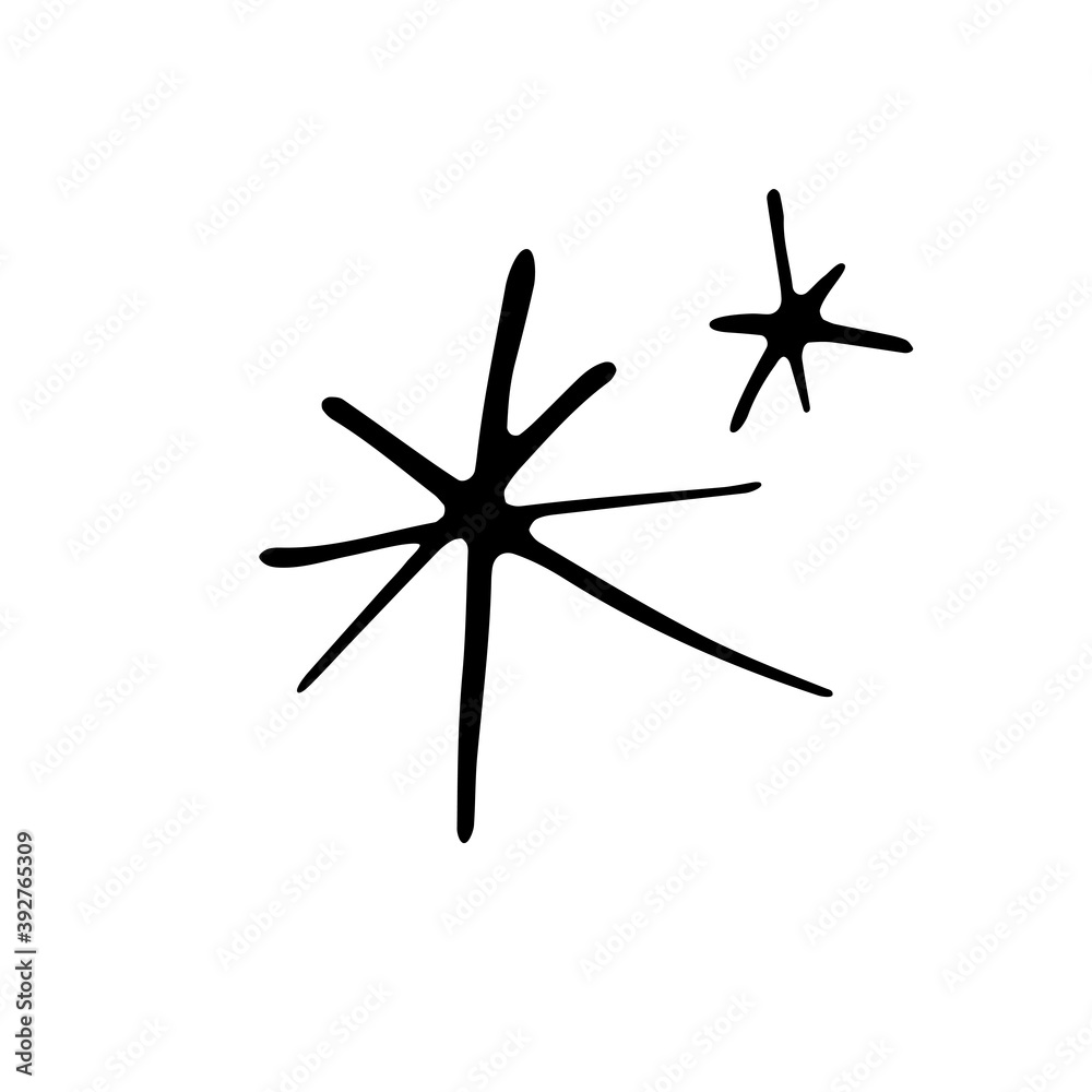 Set of Black Snowflakes isolated on white background. Line art, doodle, hand drawn. Xmas, New Year, winter elements of design and icons. Simple vector illustration Set of Black Snowflakes isolated on white background. Line art, doodle, hand drawn. Xmas, New Year, winter elements of design and icons. Simple vector illustration
